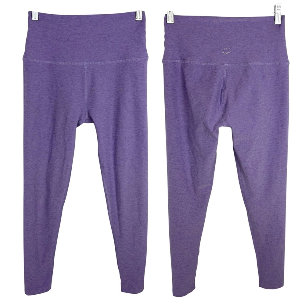 Beyond Yoga Caught In The Midi High Waisted Leggings Purple Heathered Medium‎